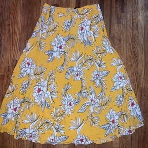 Floral midi skirt